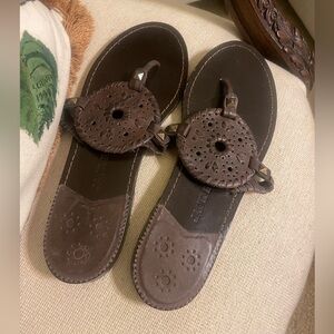 Jack Rogers Brown Leather Sandals